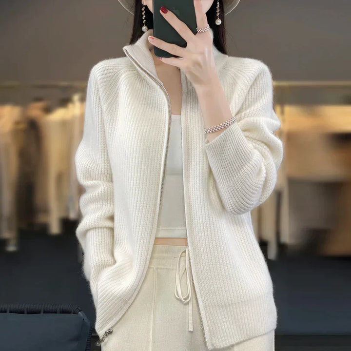 Ava Women's Cashmere Cardigan | Cozy Zip-Up for Winter 4