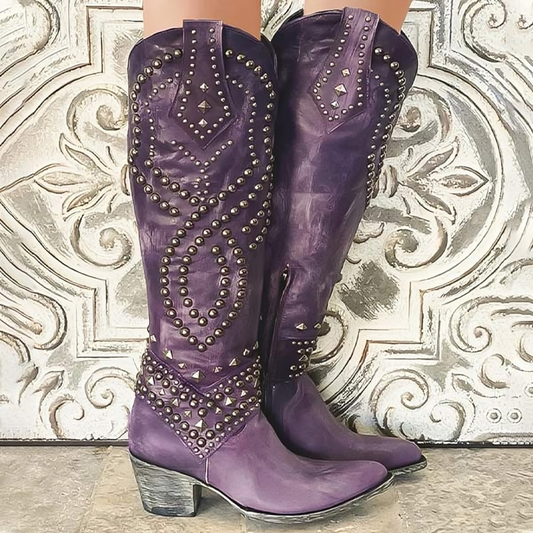 Ava Women's Cowboy Boots | Studded Design, Spring Style 0