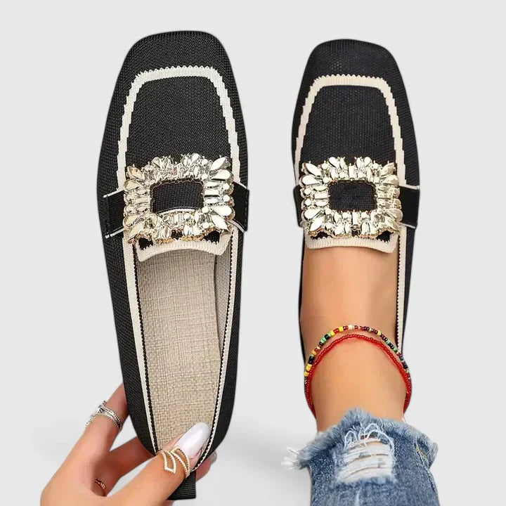 Ava Women's Flats | Elegant Square-Toe Slip-On Design 3