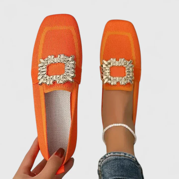 Ava Women's Flats | Elegant Square-Toe Slip-On Design 4