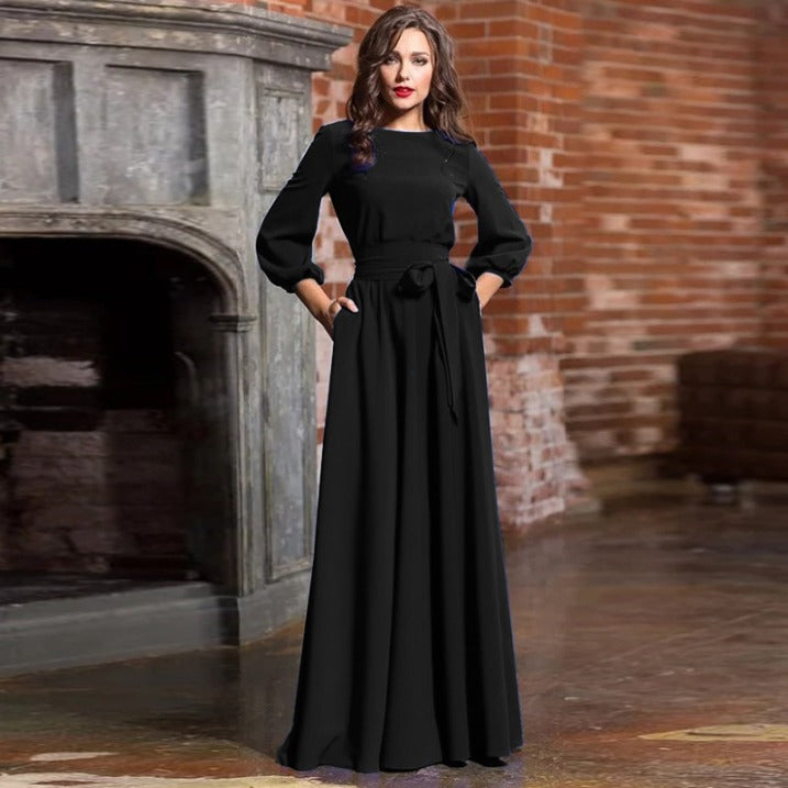 Ava Women's Formal Dress | Elegant Long Sleeve Silhouette for Special Occasions 2