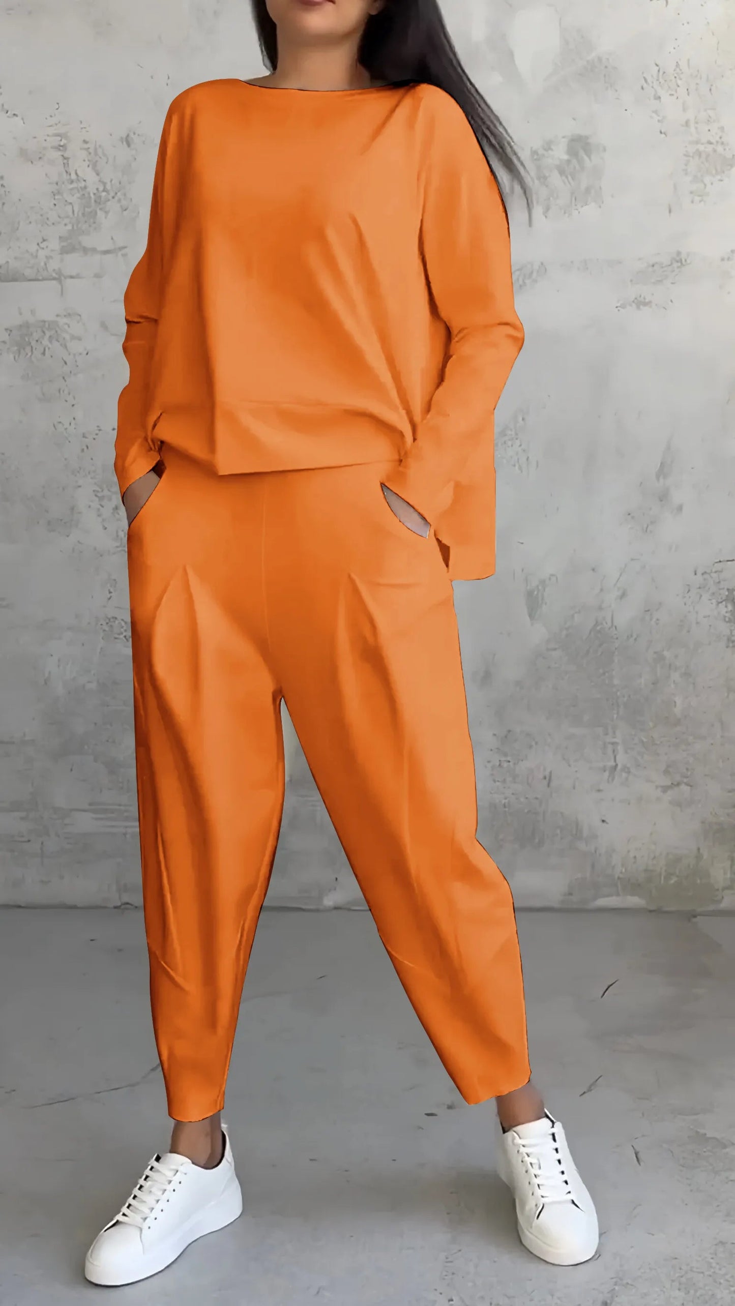 Ava Women's Harem Pants Set | Casual Long Sleeve Top 4