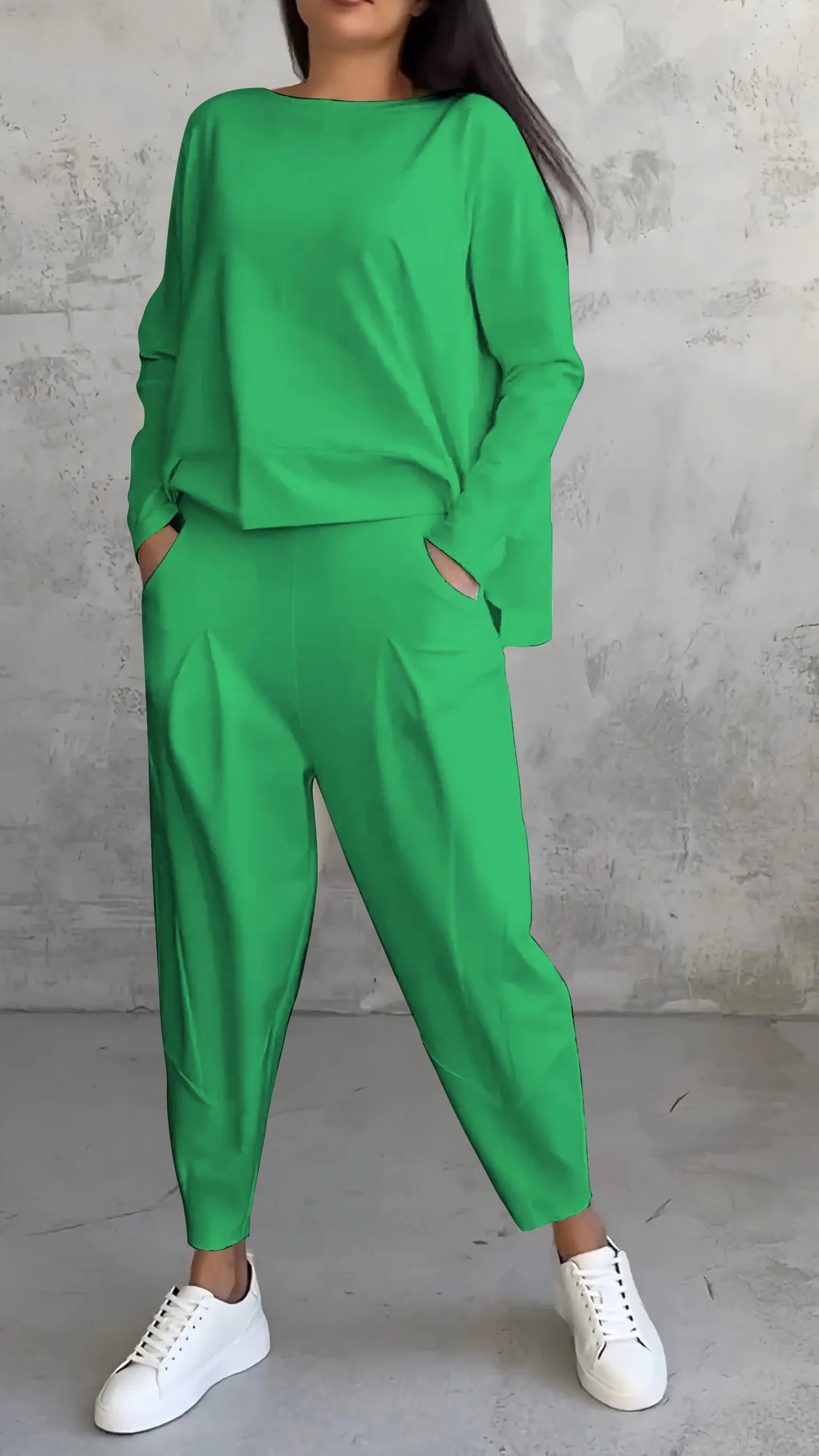 Ava Women's Harem Pants Set | Casual Long Sleeve Top 6