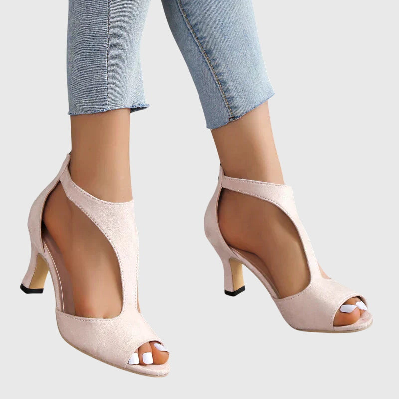 Ava Women's Heels | Elegant Cutout Open Toe Design 1