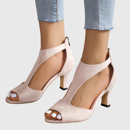 Ava Women's Heels | Elegant Cutout Open Toe Design 2