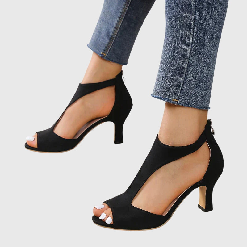 Ava Women's Heels | Elegant Cutout Open Toe Design 5