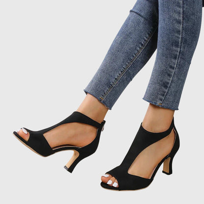 Ava Women's Heels | Elegant Cutout Open Toe Design 7