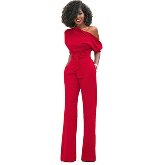 Ava Women's Jumpsuit | Asymmetrical Design, Chic Black Jumpsuit 1