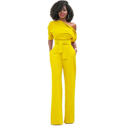 Ava Women's Jumpsuit | Asymmetrical Design, Chic Black Jumpsuit 4