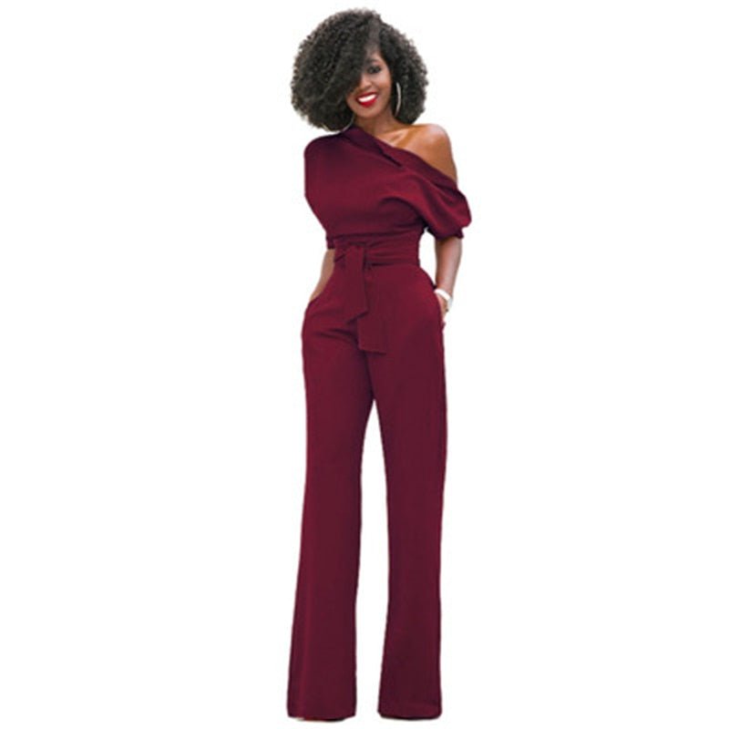 Ava Women's Jumpsuit | Asymmetrical Design, Chic Black Jumpsuit 5