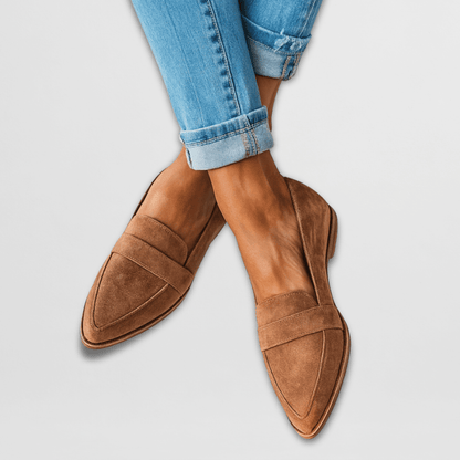 Ava Women's Loafers | Suede, Pointed Toe Design 0