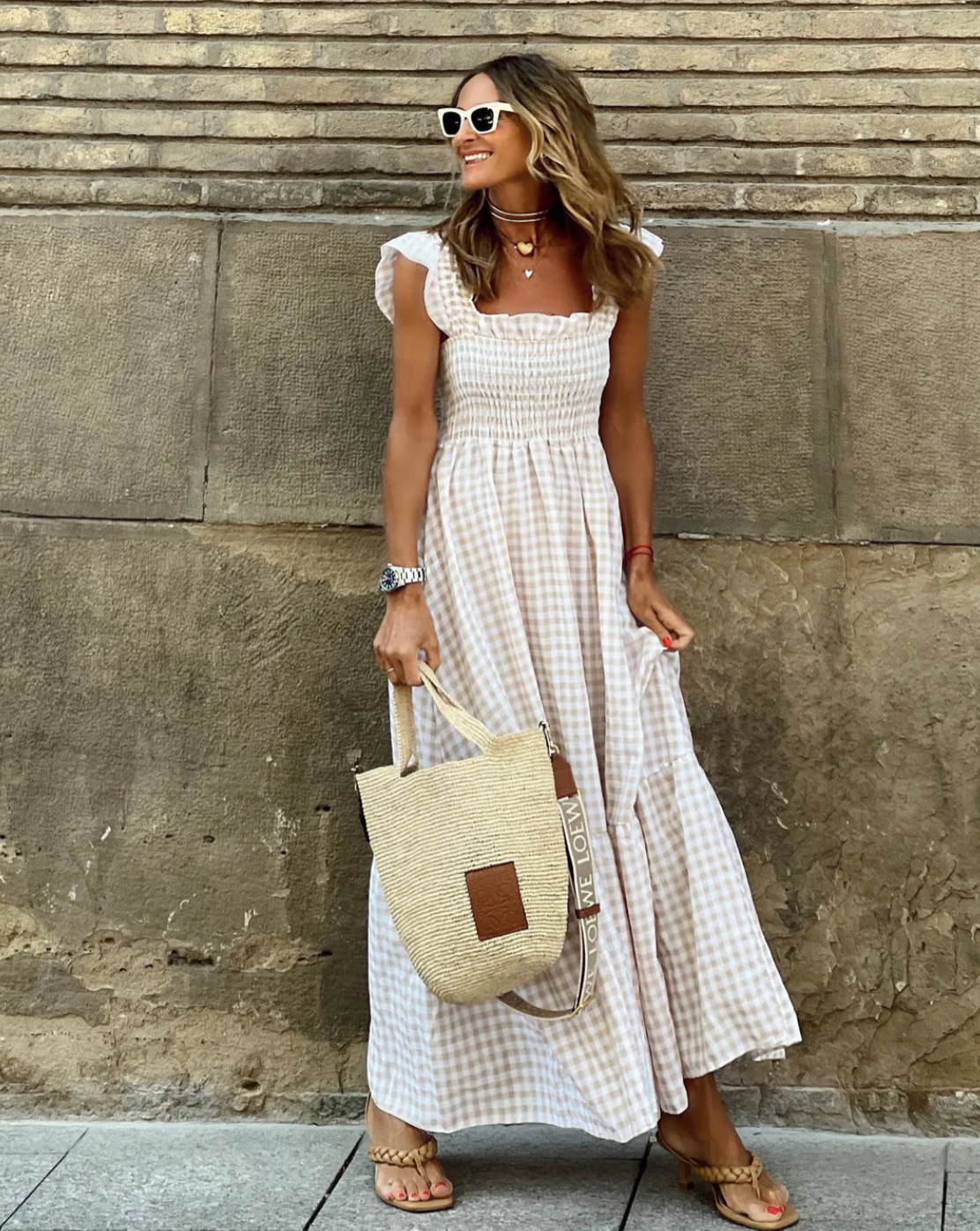 Ava Women's Maxi Dress | Smocked Bodice, Casual Elegance 0