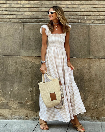 Ava Women's Maxi Dress | Smocked Bodice, Casual Elegance 0