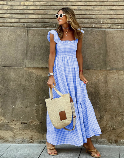 Ava Women's Maxi Dress | Smocked Bodice, Casual Elegance 4