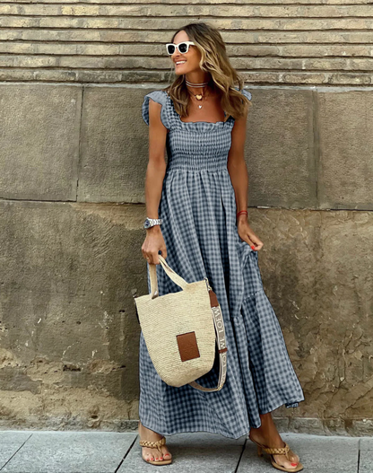 Ava Women's Maxi Dress | Smocked Bodice, Casual Elegance 5