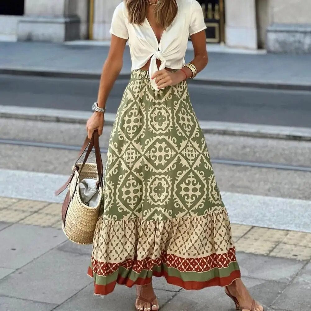 Ava Women's Maxi Skirt | High Waist, Flowing Design 2