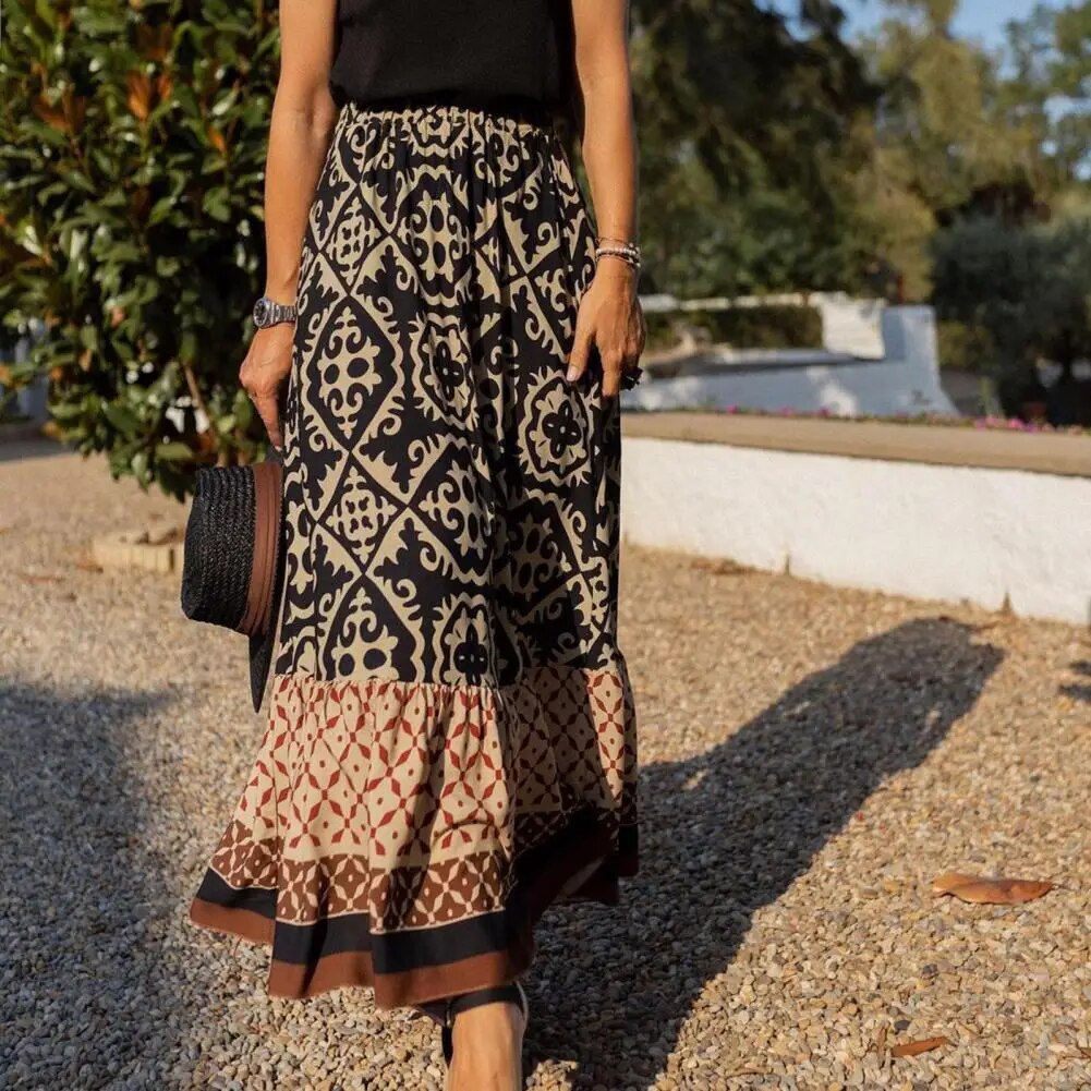 Ava Women's Maxi Skirt | High Waist, Flowing Design 4