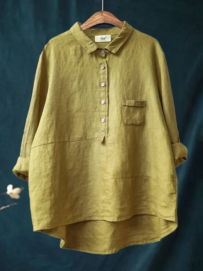 Ava Women's Oversized Blouse | Casual Long Sleeve, Loose Fit 0