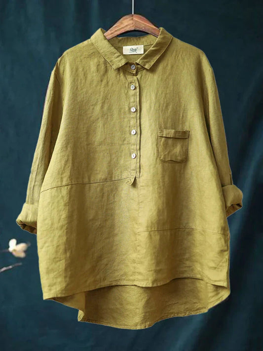 Ava Women's Oversized Blouse | Casual Long Sleeve, Loose Fit 0