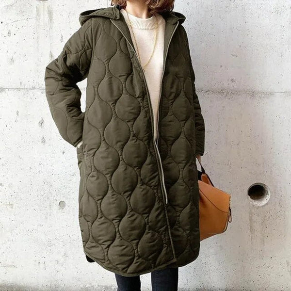 Ava Women's Quilted Winter Coat | Elegant Design with Hood, Warm & Stylish 3