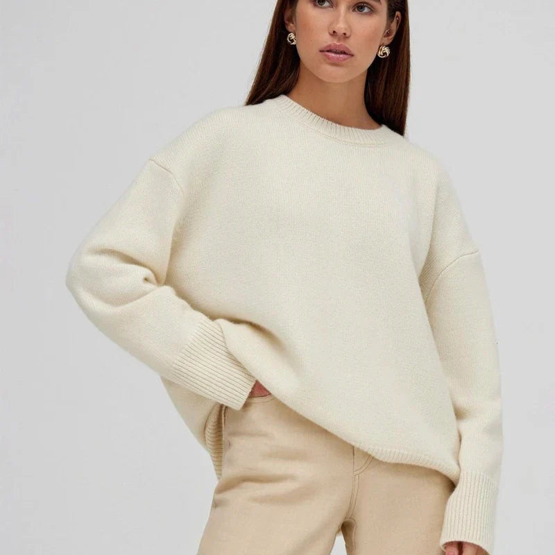 Ava Women's Sweater | Soft Knit with Ribbed Cuffs 0