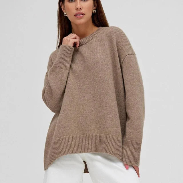 Ava Women's Sweater | Soft Knit with Ribbed Cuffs 1