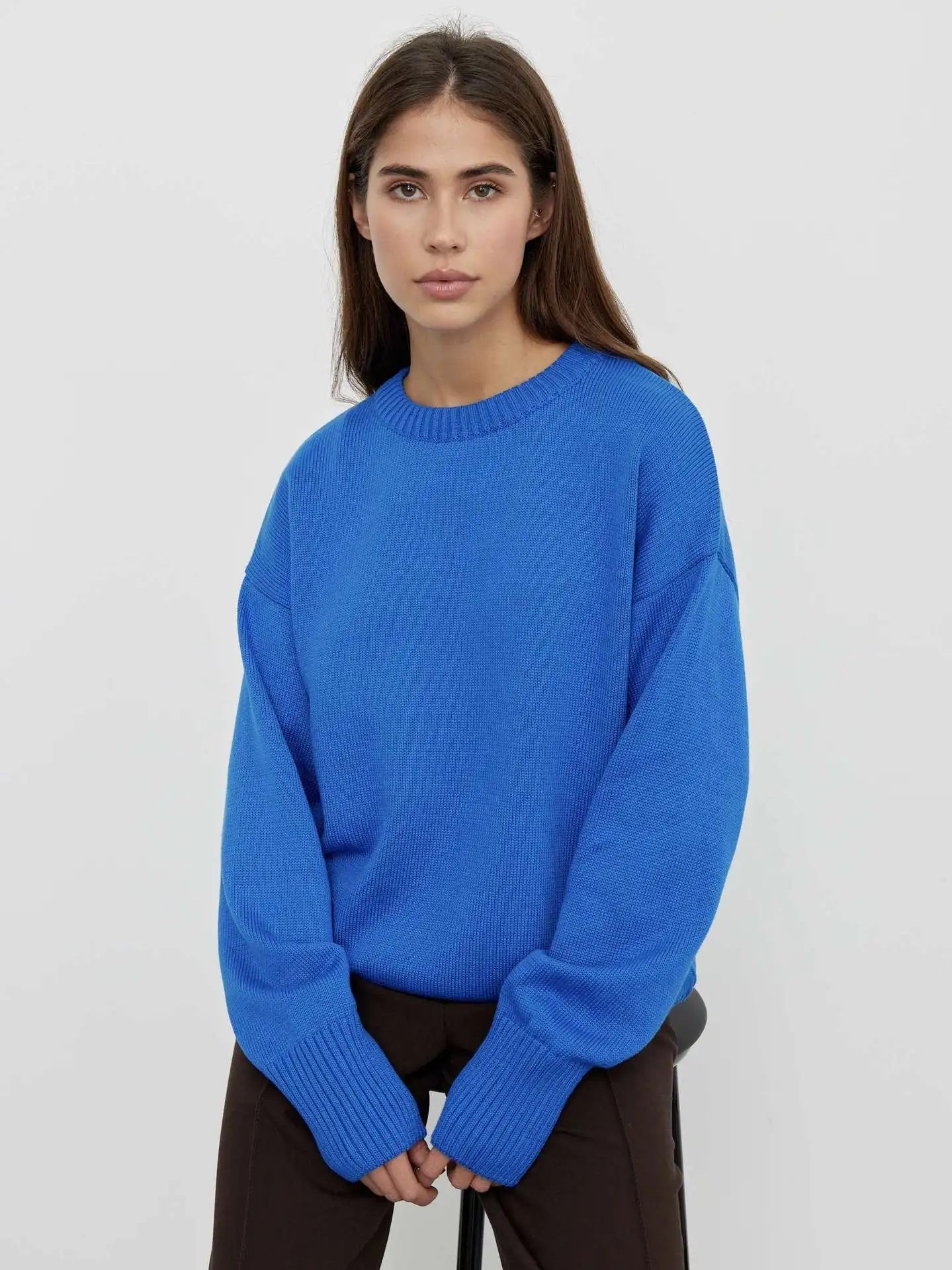 Ava Women's Sweater | Soft Knit with Ribbed Cuffs 2