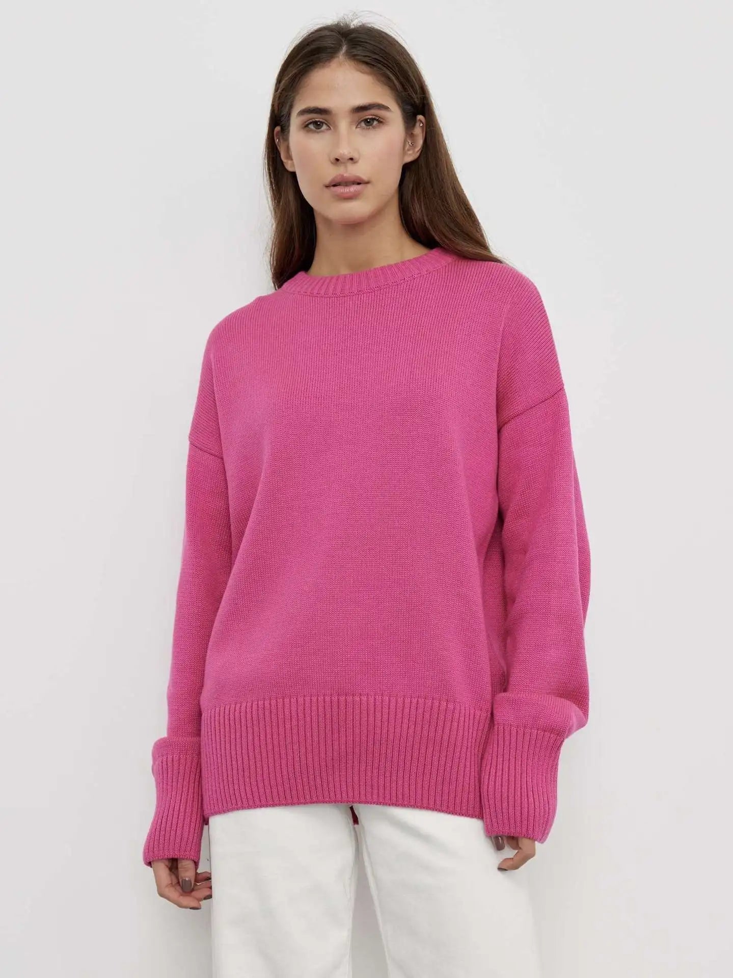 Ava Women's Sweater | Soft Knit with Ribbed Cuffs 4