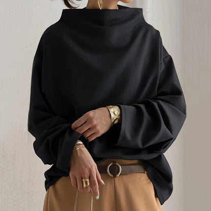 Ava Women's Turtleneck Sweater | Classic Black, Cozy Fit 0