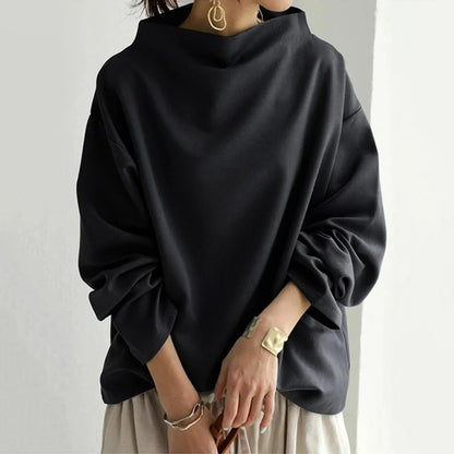 Ava Women's Turtleneck Sweater | Classic Black, Cozy Fit 1