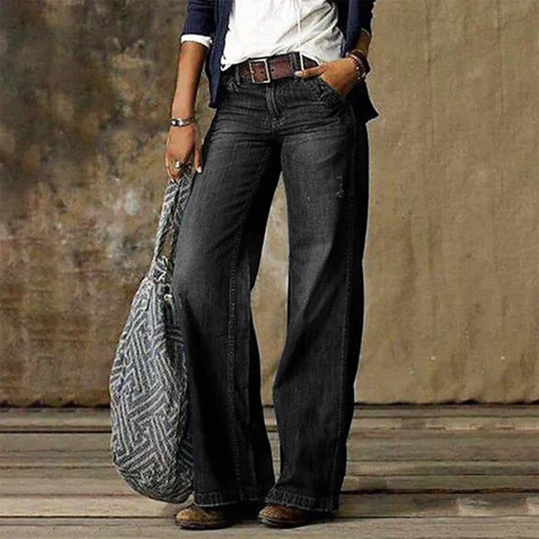 Ava Women's Wide-Leg Jeans | High-Waisted Comfort, Casual Style 3