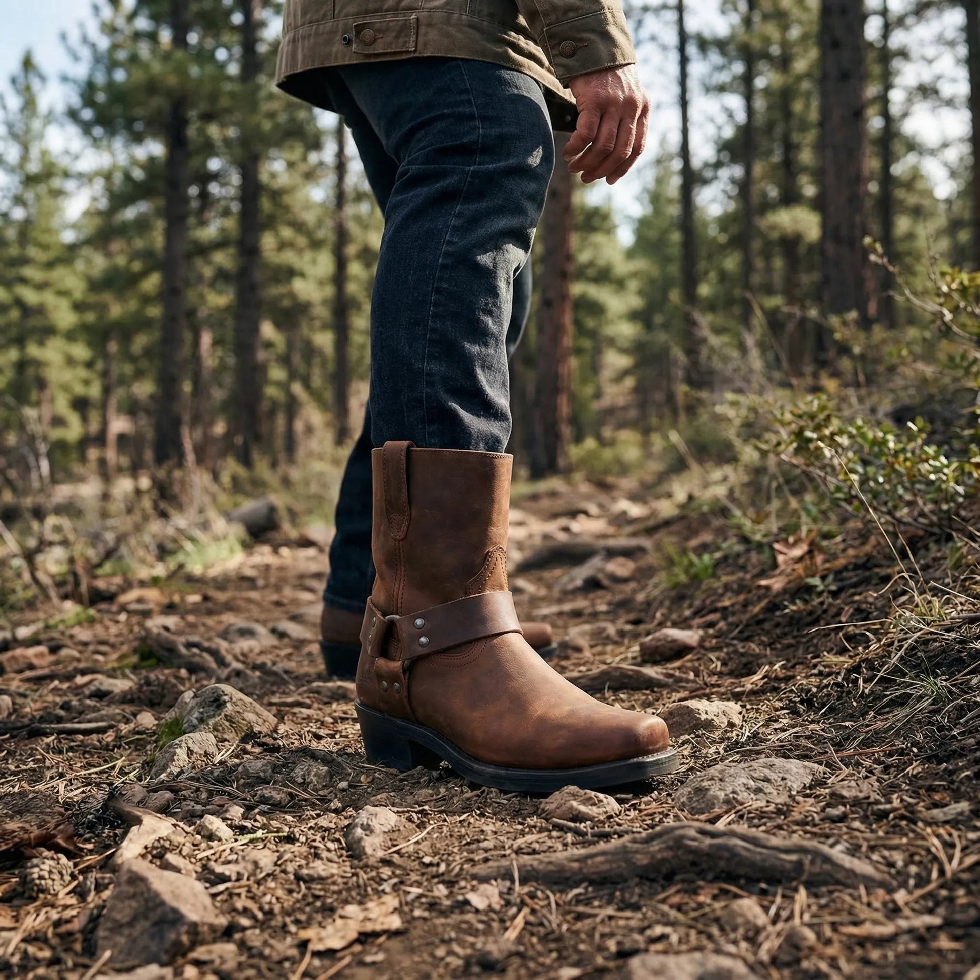 Avery Men's Cowboy Boots | Classic Western Design, Studded Strap 1