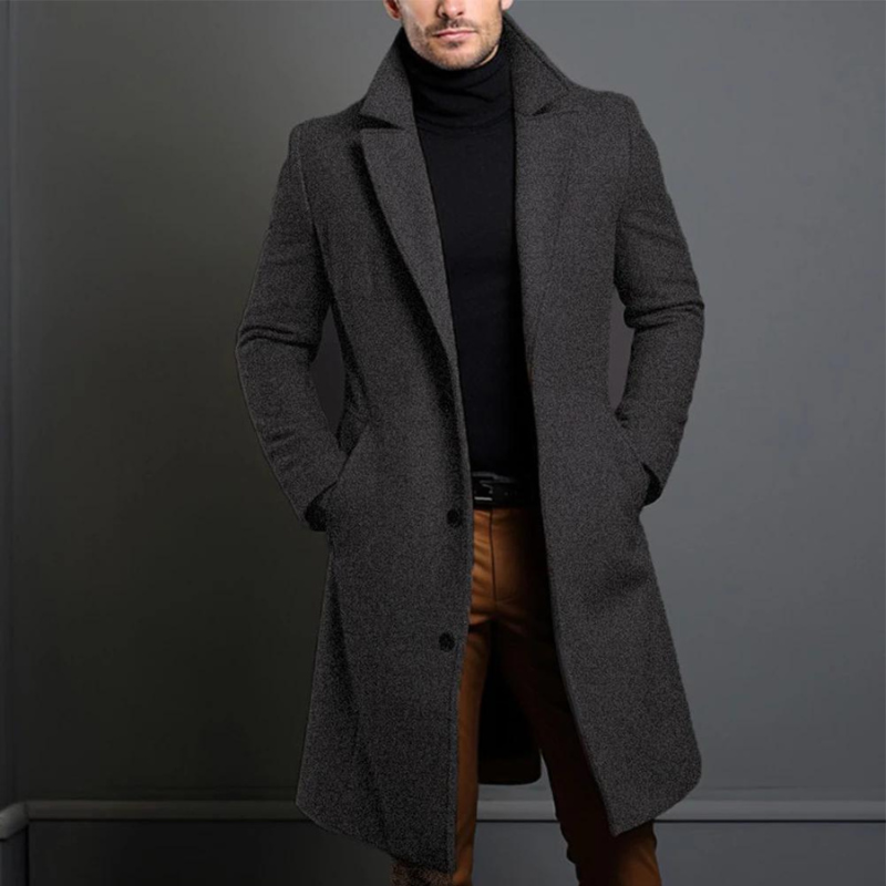 Avery Men's Winter Coat | Tailored Wool, Elegant Slim Fit 2