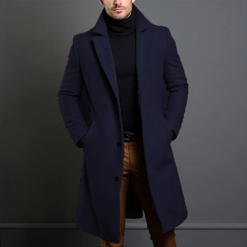 Avery Men's Winter Coat | Tailored Wool, Elegant Slim Fit 3