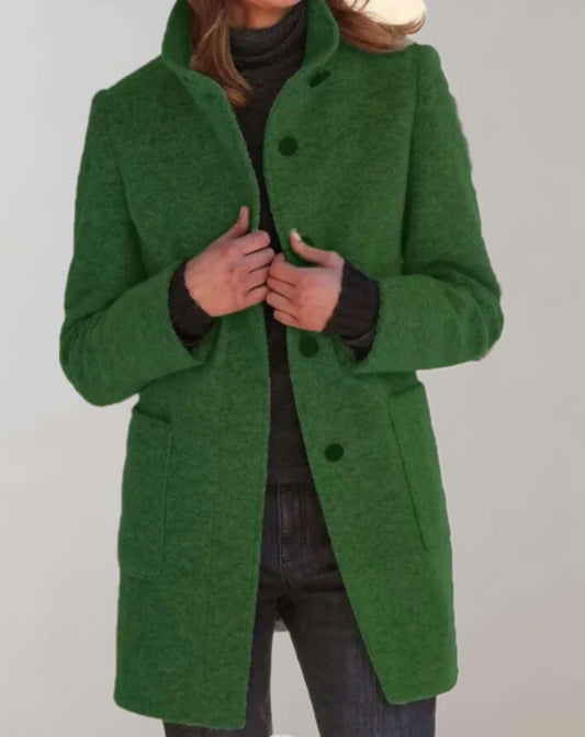 Avery Women's Wool Coat | Elegant Button Closure, Winter Essential 1