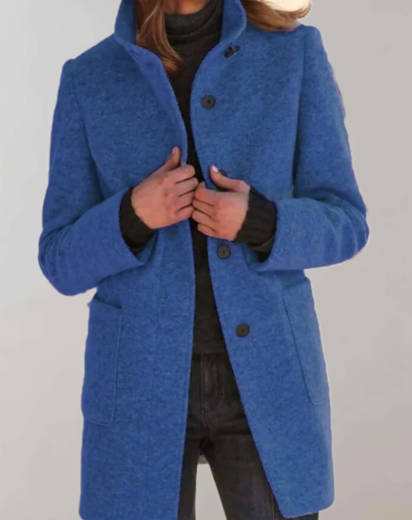 Avery Women's Wool Coat | Elegant Button Closure, Winter Essential 2