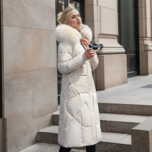 Bela Women's Puffer Coat | Elegant Quilted Design, Black Winter Coat 0