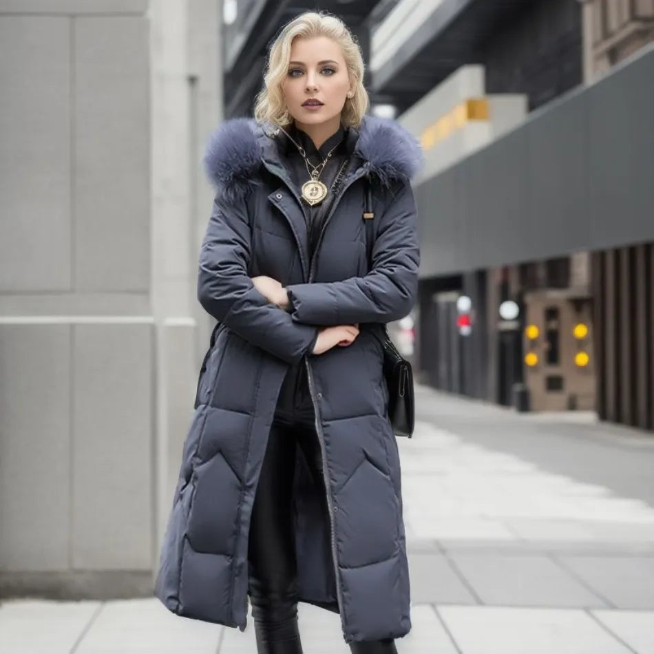 Bela Women's Puffer Coat | Elegant Quilted Design, Black Winter Coat 11