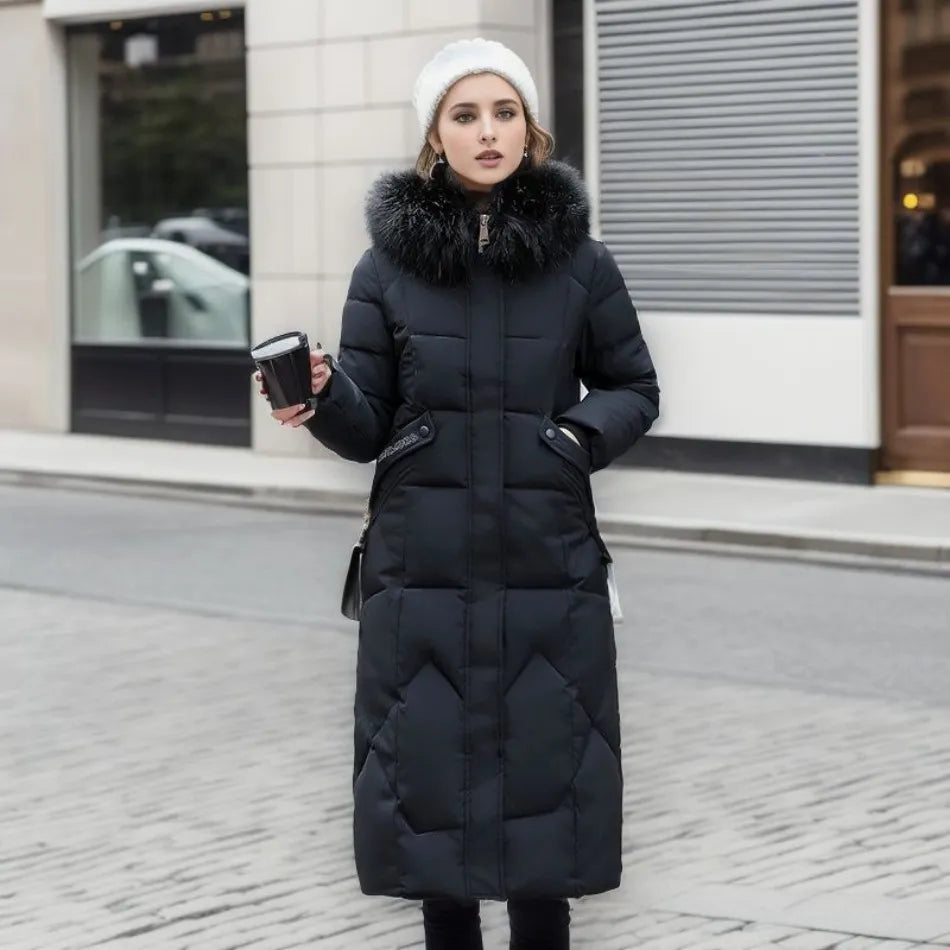 Bela Women's Puffer Coat | Elegant Quilted Design, Black Winter Coat 2
