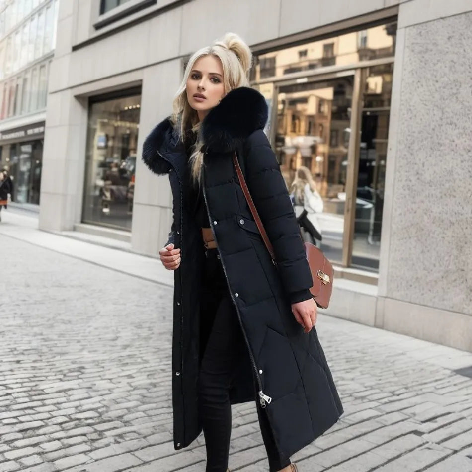 Bela Women's Puffer Coat | Elegant Quilted Design, Black Winter Coat 5