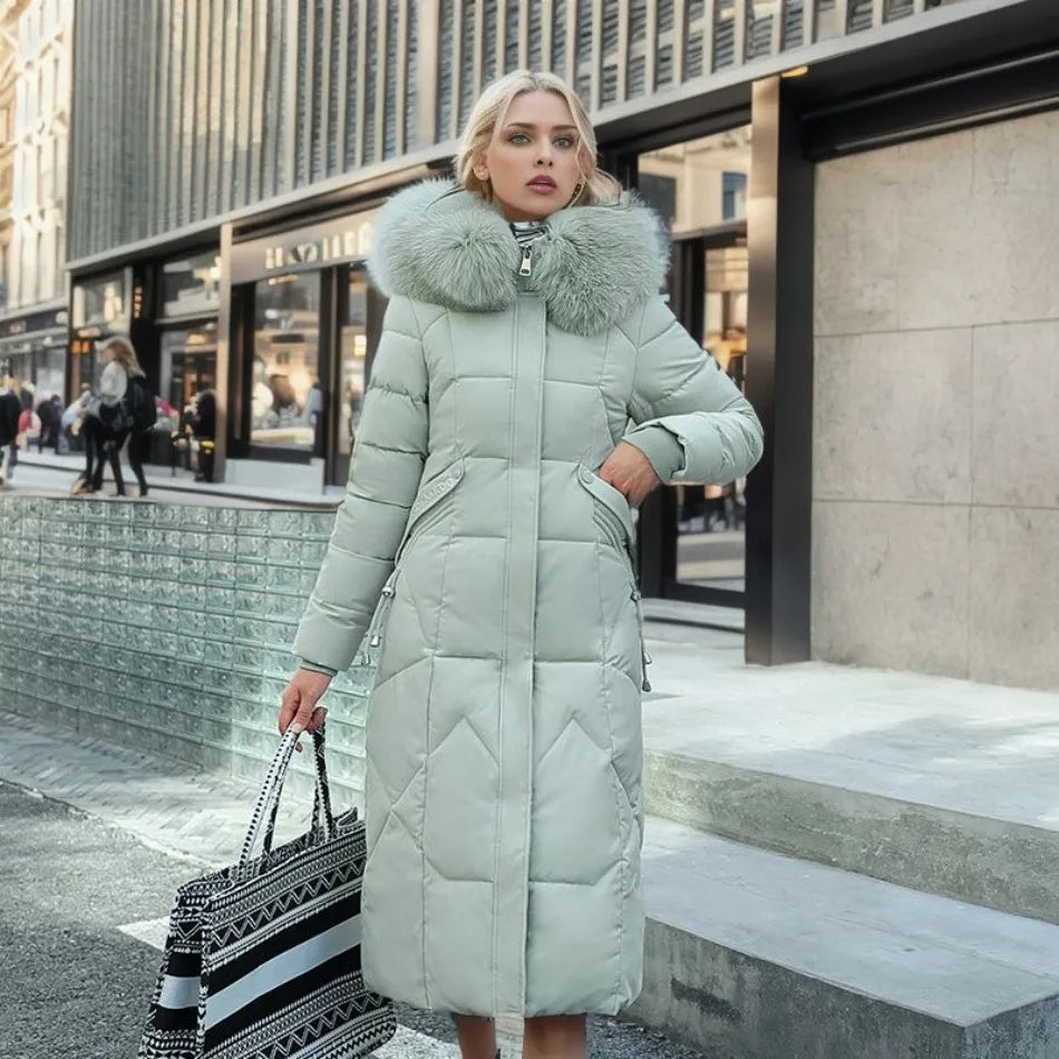 Bela Women's Puffer Coat | Elegant Quilted Design, Black Winter Coat 7