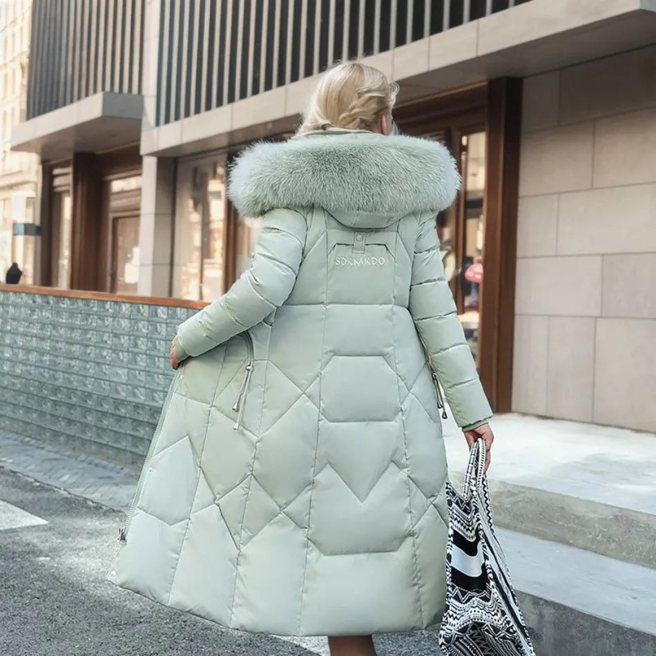 Bela Women's Puffer Coat | Elegant Quilted Design, Black Winter Coat 8