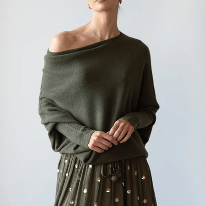 Bela Women's Sweater | Cozy Off-Shoulder Design, Relaxed Fit 9