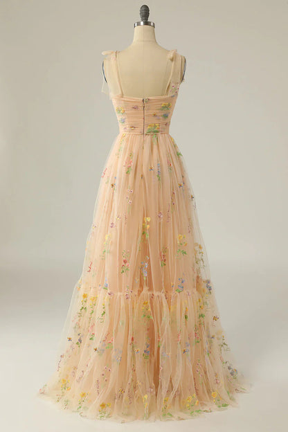 Bella Women's Ball Gown | Embroidered Tulle, Elegant Design 4