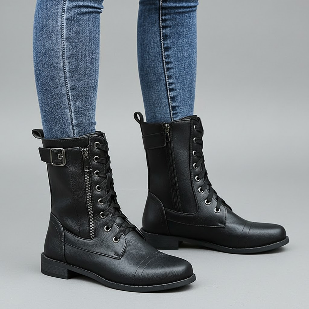 Bella Women's Black Ankle Boots | Orthopedic Support, Chic Design 3