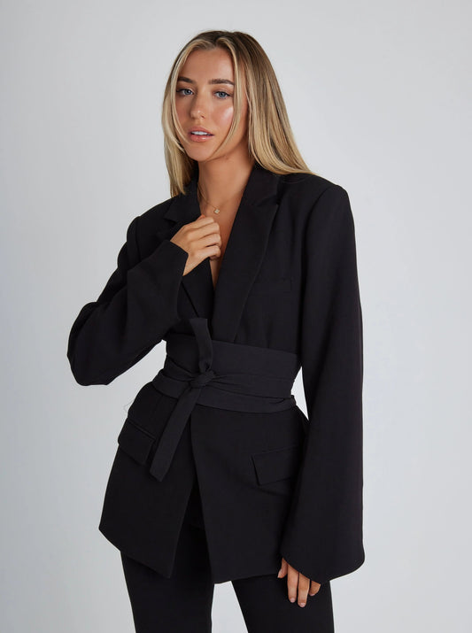 Bella Women's Blazer | Tailored Fit with Belt 0
