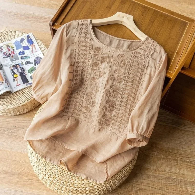 Bella Women's Blouse | 3/4 Sleeves, Vintage Style 3