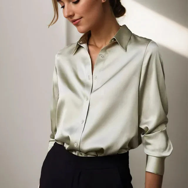 Bella Women's Blouse | Classic Button-Up, Long Sleeve 0