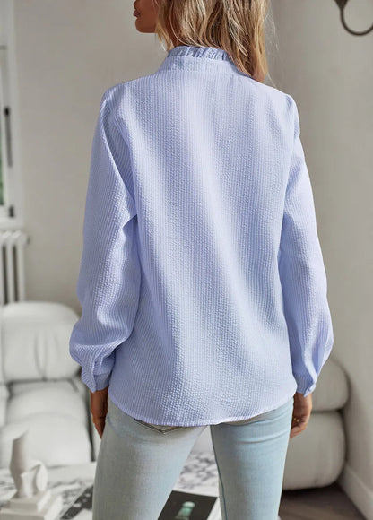Bella Women's Blouse | Elegant Ruffle Button-Down Design 2