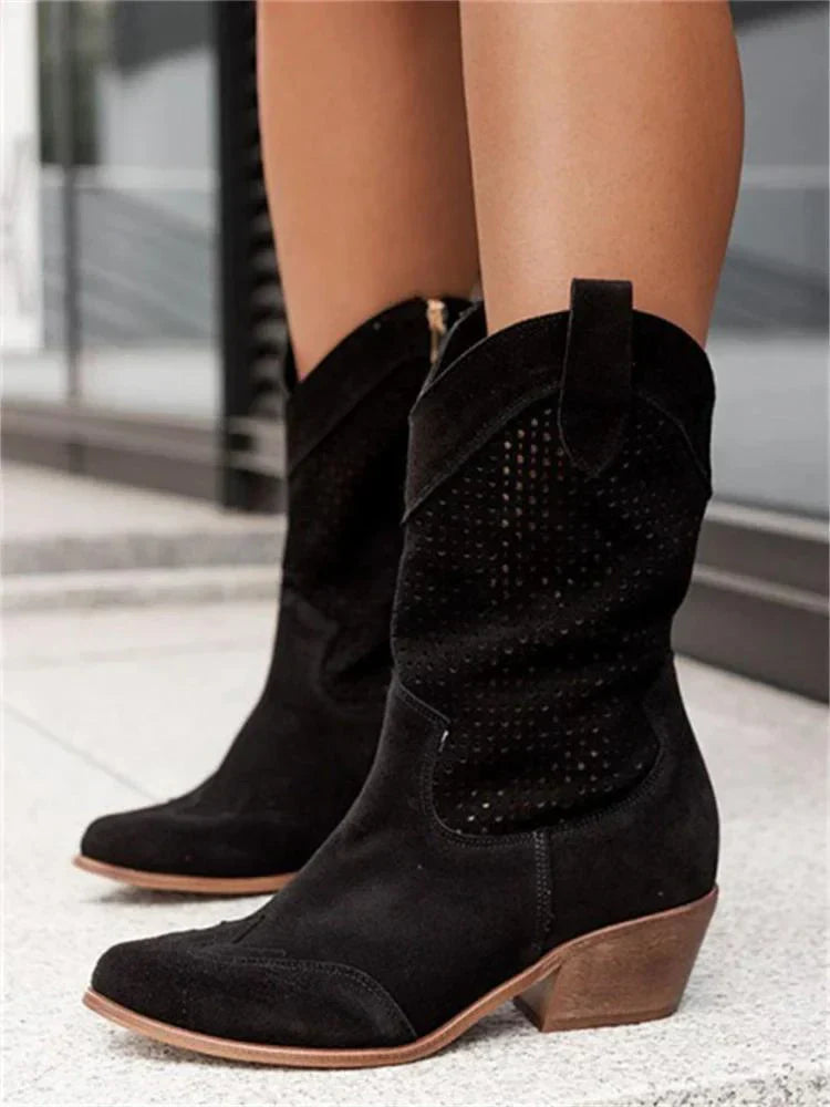 Bella Women's Cowboy Boots | Breathable Textile with Side Zipper 3